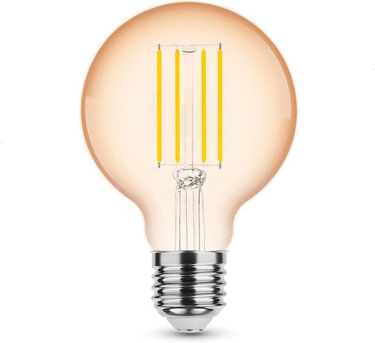 Modee Lighting Λάμπα LED 4W 120mm για Ντουί E27 και Σχήμα G80 Θερμό Λευκό 360lm