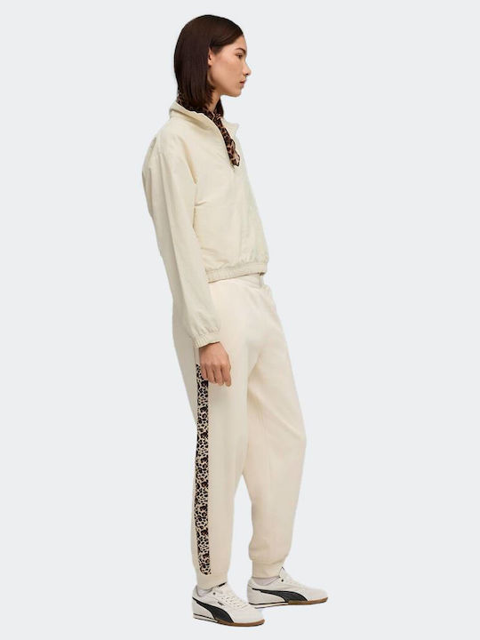 Essentials Παντελόνι Φόρμας Fleece Εκρού