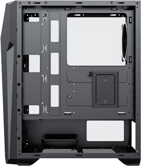 Aqirys Canopus Gaming Midi Tower Κουτί Υπολογιστή με Πλαϊνό Παράθυρο και RGB Φωτισμό Μαύρο