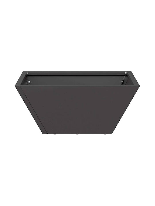 Vidaxl Metall-Pflanzgefäß Schwarz Metall 35 x 35 x 15 cm Langlebig Schwarz