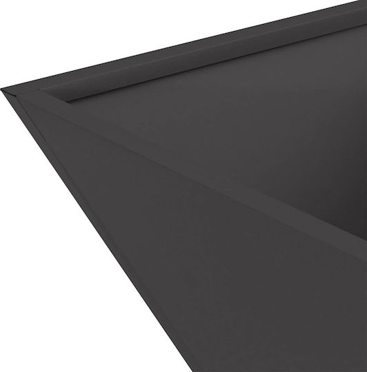 Vidaxl Μεταλλική Γλάστρα Μαύρη Μέταλλο 35 X 35 X 15 Cm Ανθεκτική Μαύρο