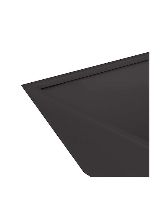 vidaXL Topf Metallisch Black 50x50x15cm.