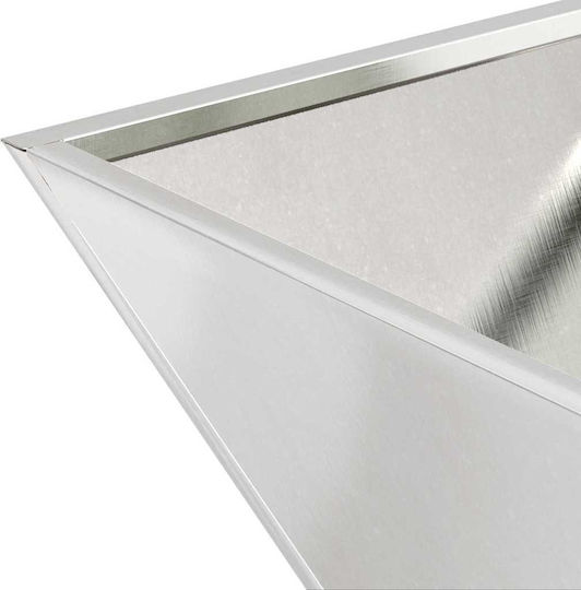 vidaXL Set 5 Metallische Pflanzgefäße Silber 35x15cm