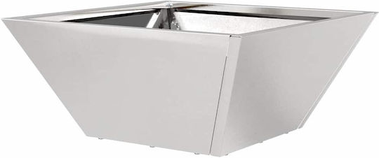 vidaXL Set 5 Metallische Pflanzgefäße Silber 35x15cm
