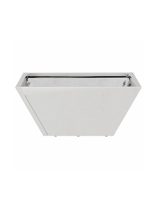 vidaXL Set 5 Metallische Pflanzgefäße Silber 35x15cm