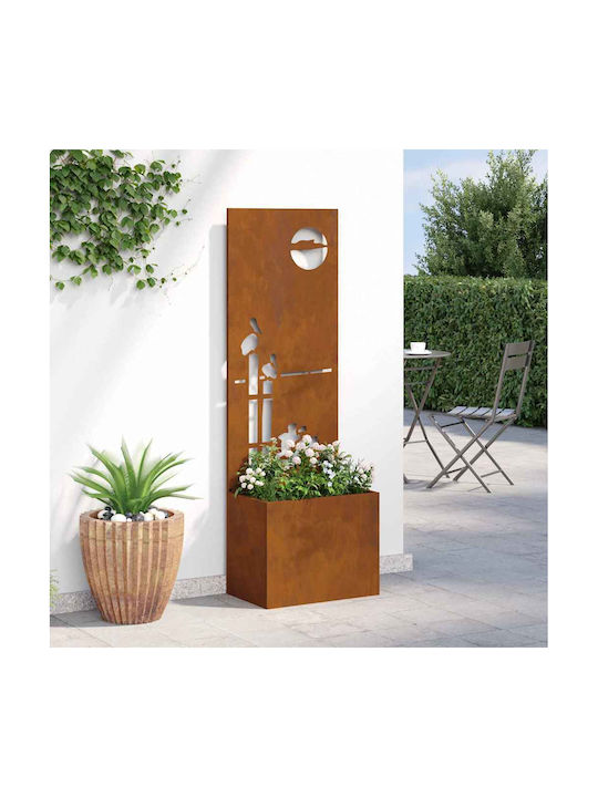 vidaXL Саксия Метал Rusty 50x140x140см.