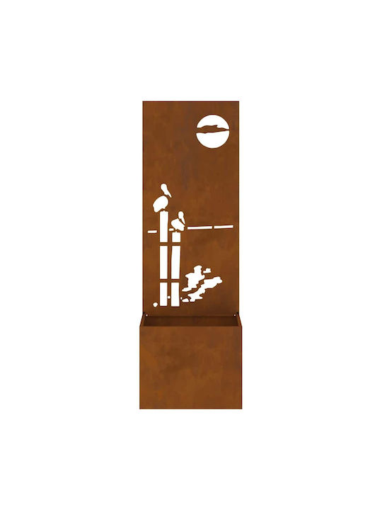 vidaXL Саксия Метал Rusty 50x140x140см.