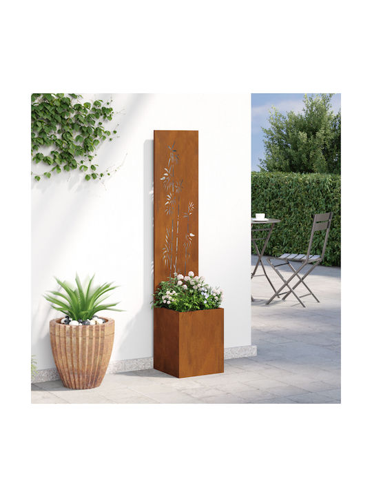 vidaXL Pot Metallic Rusty 32x140cm.