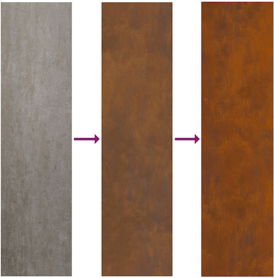 vidaXL Γλάστρα Μεταλλική Rusty 32x140εκ.