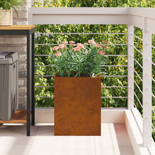 vidaXL Pot Metallic Sk Rusty 50x32x40cm.