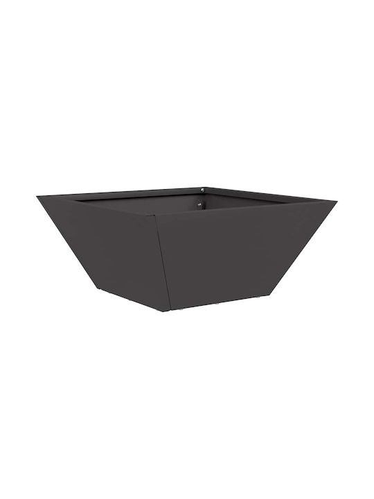 vidaXL Set of 5 Plastic Planter Boxes Black 35x15cm