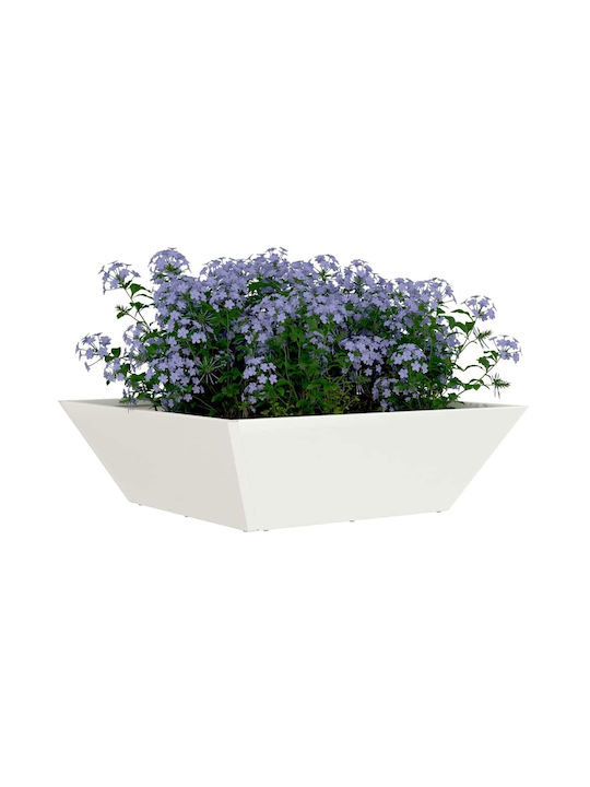 vidaXL Set of 5 Plastic Planter Boxes White 50x15cm