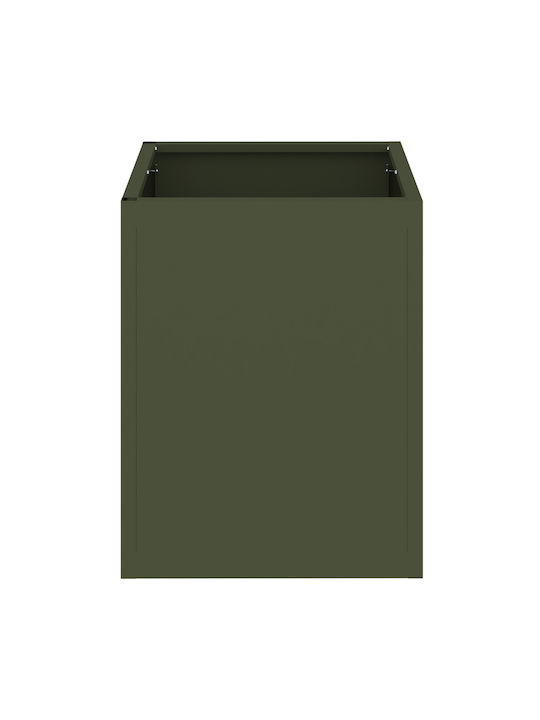 vidaXL Topf Metallisch Olive Color 50x32x40cm.