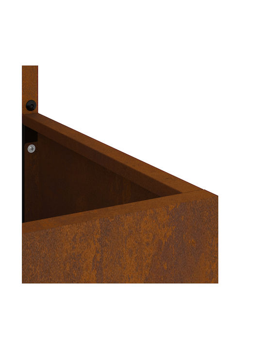 vidaXL Γλάστρα Μεταλλική Σκ Rusty 50x140x140εκ.