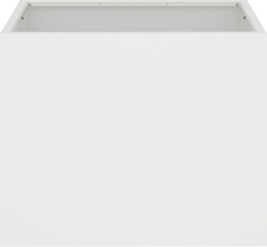 vidaXL Γλάστρα Μεταλλική Λευκό 50x32x40εκ.