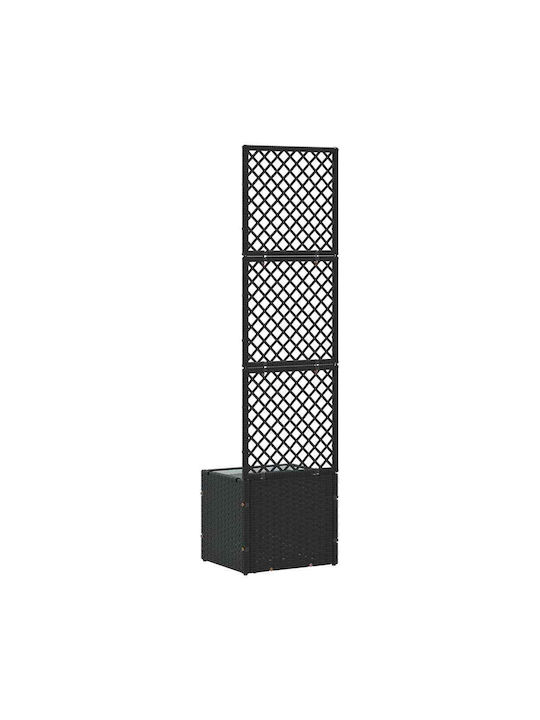 vidaXL Planter Box Din Plastic Negru 35x30x135 cm