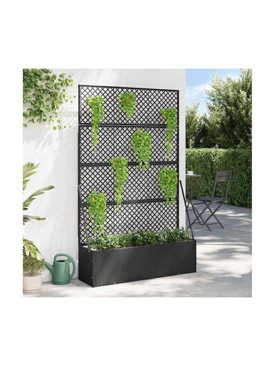vidaXL Kunststoff Blumenkasten Schwarz 105x30x170cm