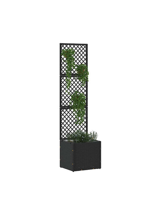 vidaXL Planter Box Din Plastic Negru 35x30x135 cm