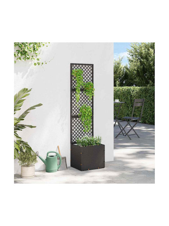 vidaXL Planter Box Din Plastic Negru 35x30x135 cm