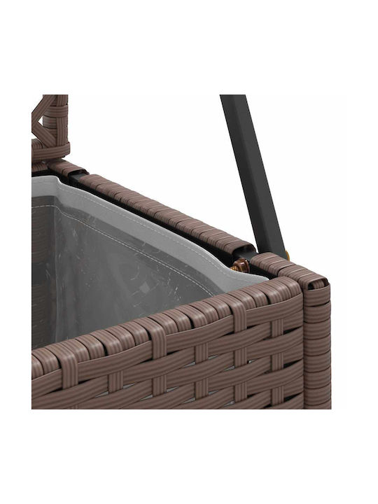 vidaXL Ζαρντινιέρα Πλαστική Μαύρη 70x30x135εκ.