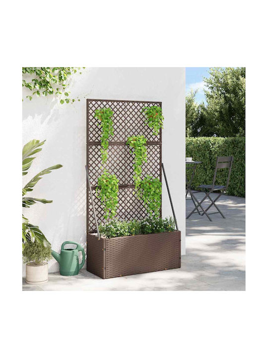 vidaXL Ζαρντινιέρα Πλαστική Μαύρη 70x30x135εκ.