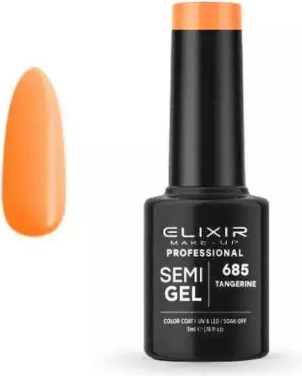 Elixir Semi Gel Ημιμόνιμο Βερνίκι Νυχιών 685 Tangerine 5ml