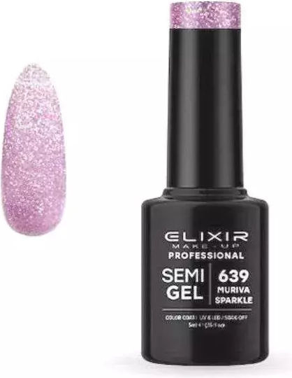 Elixir Semi Gel Ημιμόνιμο Βερνίκι Νυχιών 639 Muriva Sparkel 5ml
