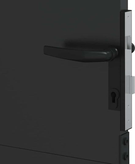 vidaXL Metallisches Gartentor in Schwarz Farbe 1.25x1.05m