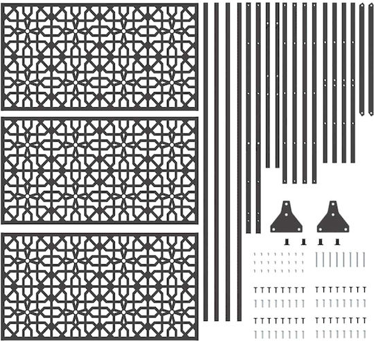 vidaXL Separator De Cameră Metalic 100x180cm