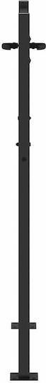 vidaXL Poartă de Gard din Bambus în Culoarea Negru 1.25x1.05m