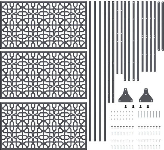 vidaXL Separator De Cameră Metalic 100x180cm