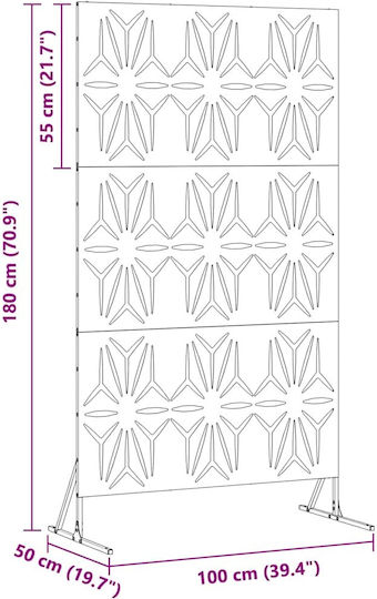 vidaXL Raumteiler Metall 100x180cm
