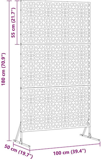 vidaXL Metal Room Divider 100x180cm