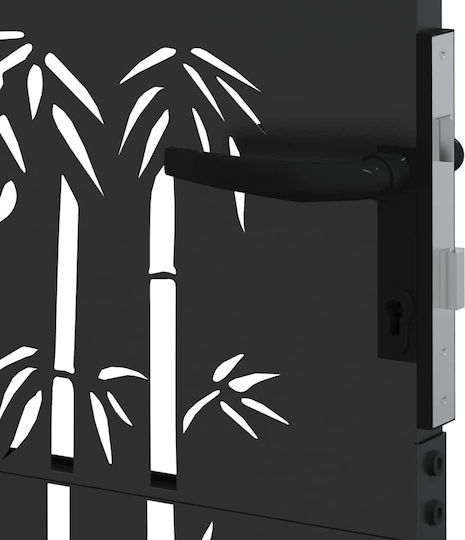 vidaXL Fence Gate from Bamboo in Black Color 2.0x1.05m