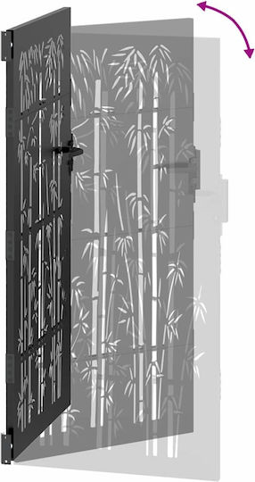 vidaXL Fence Gate from Bamboo in Black Color 2.0x1.05m