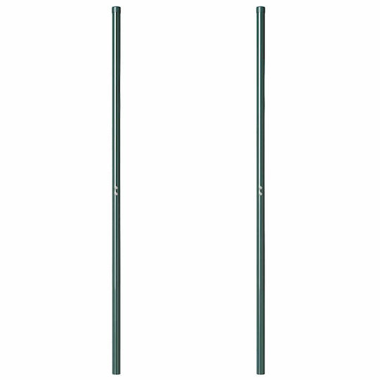 vidaXL Träger für Gartenzaun aus Stahl 130cm 2Stück Green