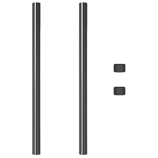 vidaXL Träger für Gartenzaun aus Stahl 60cm 2Stück Gray