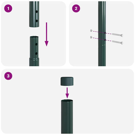 vidaXL Garden Fencing Material 2pcs Green