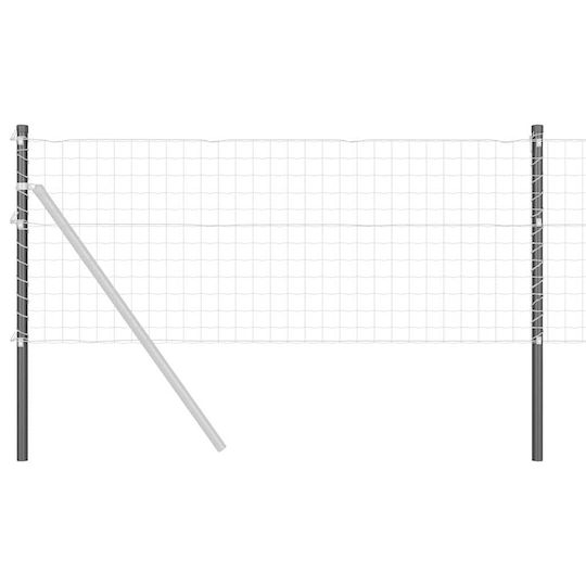 vidaXL Träger für Gartenzaun aus Stahl 70cm 12Stück Gray
