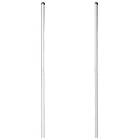vidaXL Garden Fencing Material 2pcs Silver