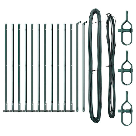 vidaXL Garden Fencing Material 13pcs Green