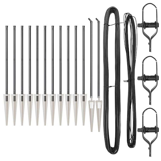 vidaXL Garden Fencing Material 13pcs Gray