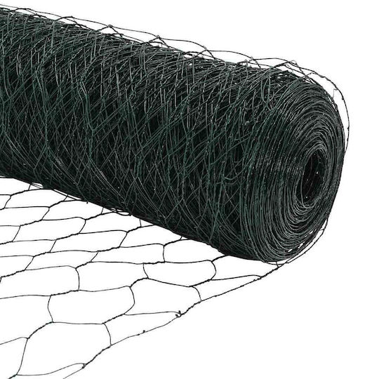 vidaXL 60 cm Green Steel Garden Fence Wire