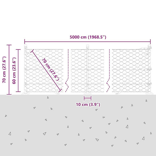 vidaXL 60 cm Green Steel Garden Fence Wire