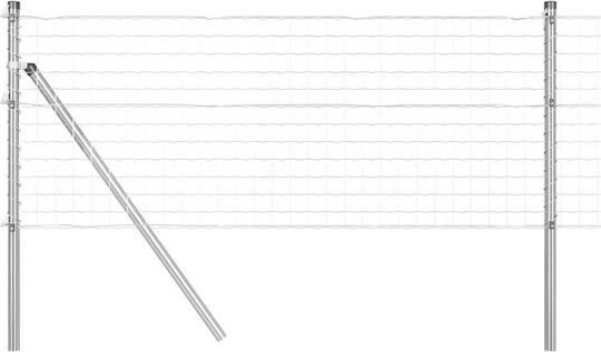 vidaXL Wire Fencing Galvanized Set Gray 0.4x25m