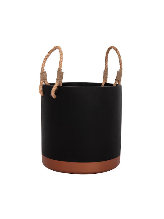 HomeMarkt Tryll Betongblumentopf Schwarz 31cm