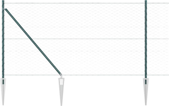 vidaXL Drahtgeflecht mit PVC-Beschichtung Grün 1x10m