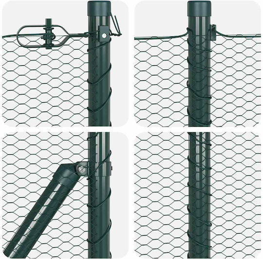 vidaXL Wire Fencing Green 0.6x100m