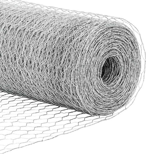 vidaXL Wire Fencing with PVC Coating Silver 1x50m