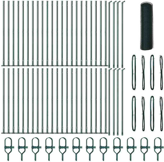vidaXL Wire Fencing Green 0.6x100m